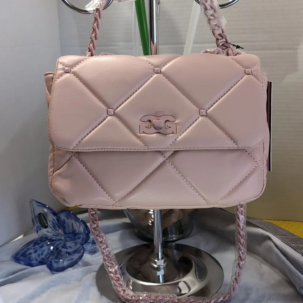 Gilda Paris G Logo Pink Quilted Women's Crossbody
